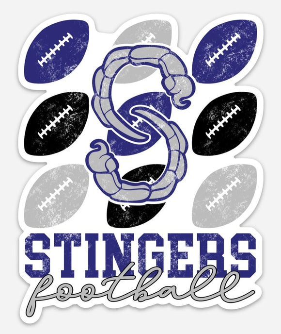 Stingers Football Weatherproof Sticker